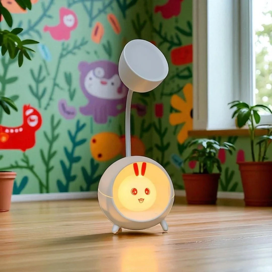 Warm bunny face night light